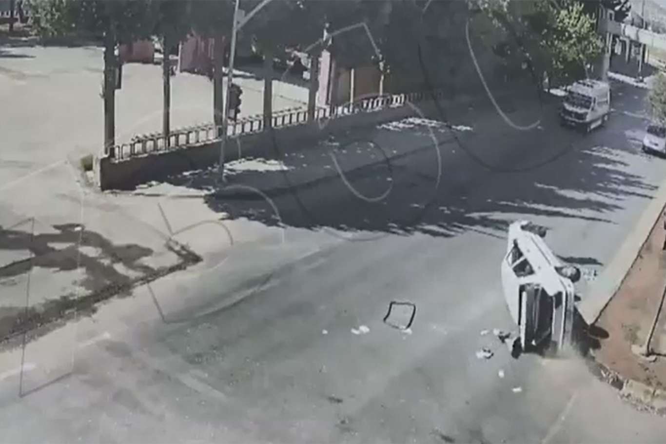 Gaziantep'teki trafik kazaları kamerada